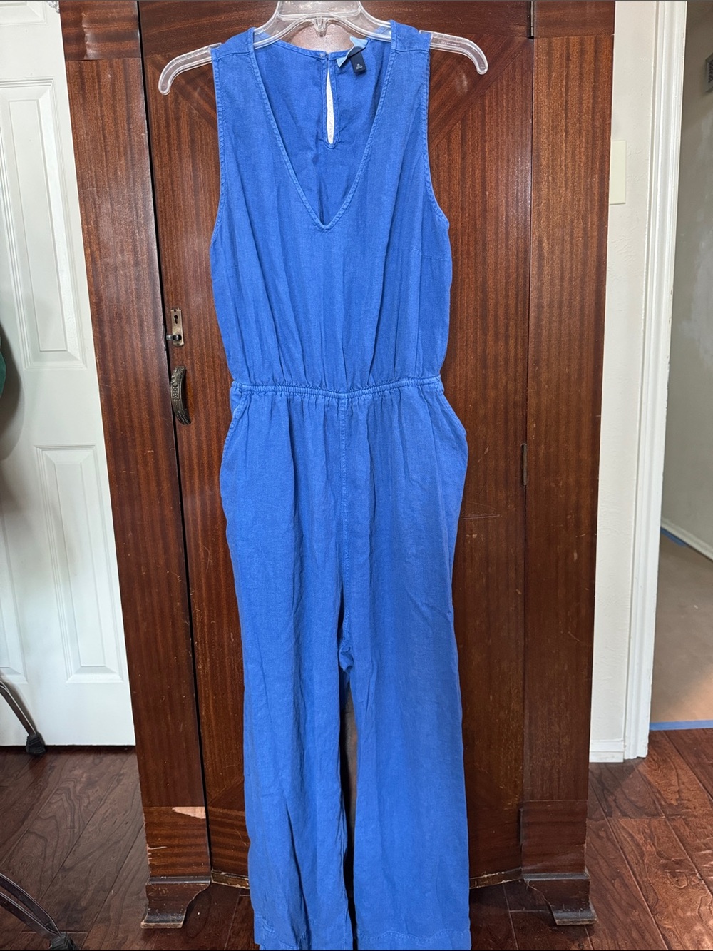 Universal Thread Royal Blue V Neck Open Back Jumpsuit